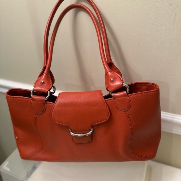 COLE HAAN vintage orange shoulder bag - Picture 3 of 8